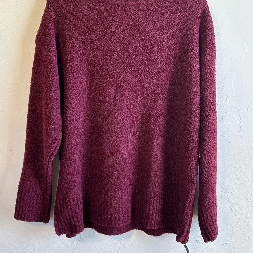 NWT Westbound Deep Red Wine Wool Blend Pullover Cowl Neck Cozy Sweater Sz 1X - Picture 7 of 11